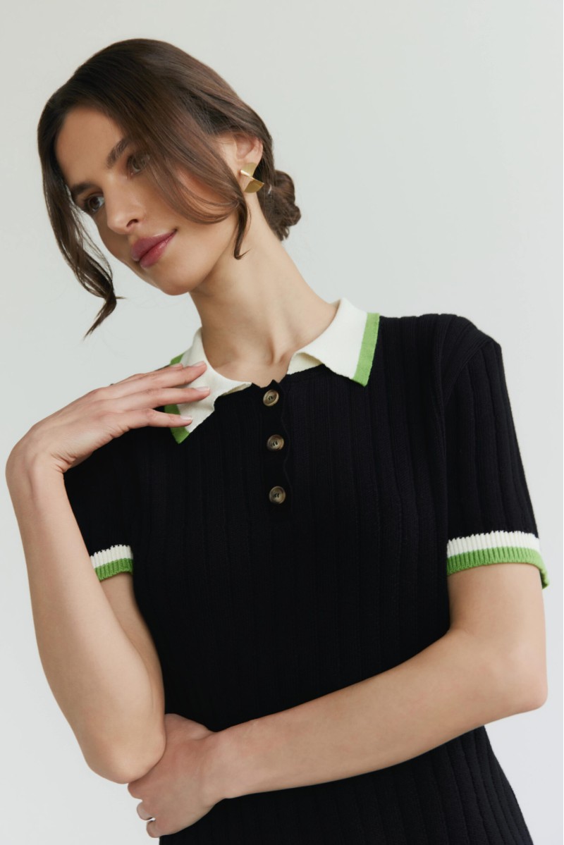 Sukienka Etta Nero - z bawełny organicznej Sukienka Etta Nero - z bawełny organicznej