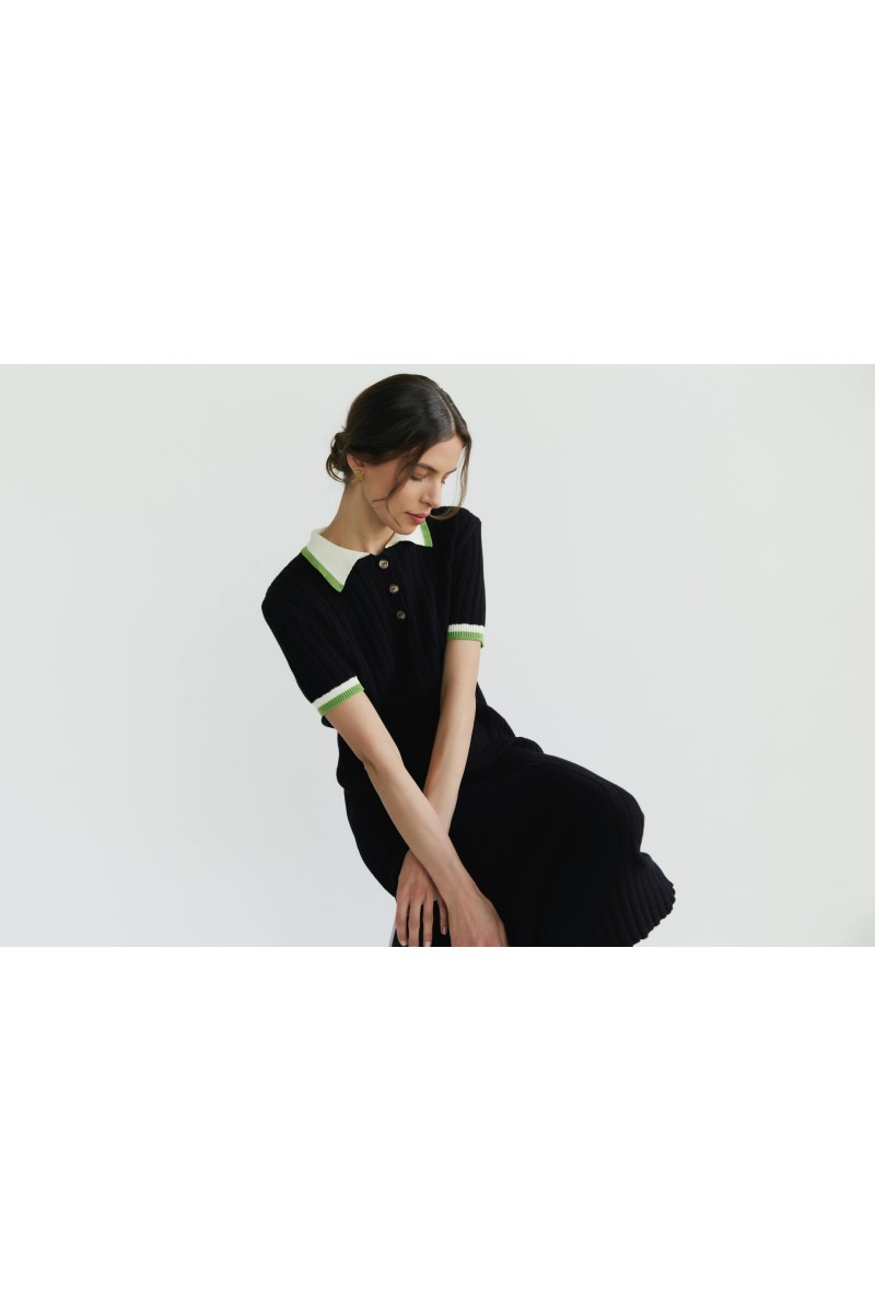 Sukienka Etta Nero - z bawełny organicznej Sukienka Etta Nero - z bawełny organicznej