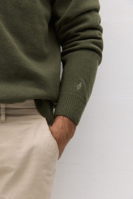 Sweter męski Polo z wełny merynosa