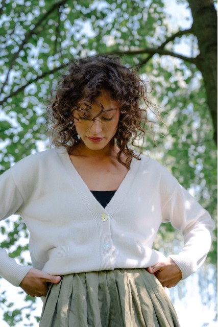 Cardigan Carla - z kaszmiru i wełny merino