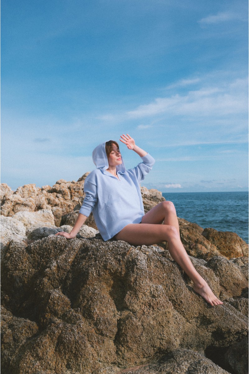 Bianca - Bluza damska z wełny merino z kaszmirem