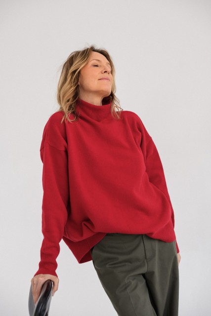 Ampio - sweter z wełny merino damski