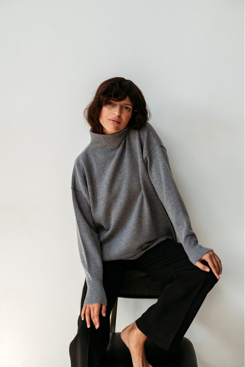 Ampio - sweter z wełny merino damski