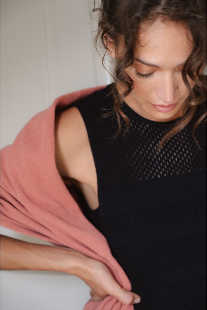 Mania - szal merino damski zimowy - z kaszmiru i wełny merino