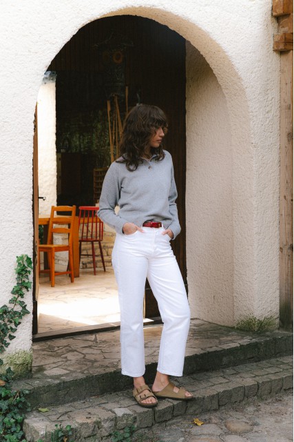 Sweter polo Gia Cenere