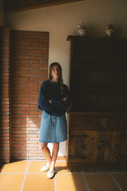 Sweter Sabrina Denim - z kaszmiru i wełny merino