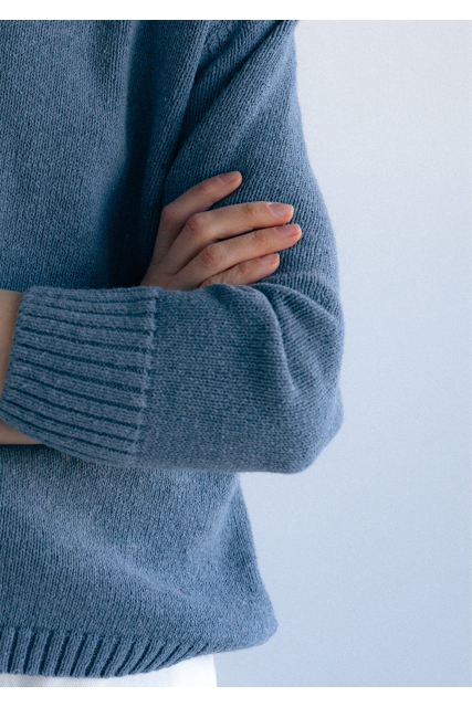 Sweter Sabrina Denim - z kaszmiru i wełny merino