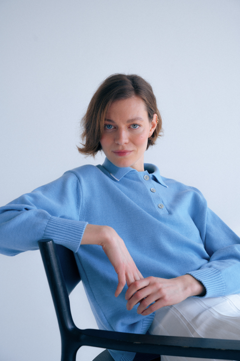 Polo LUNA - z kaszmiru i wełny merino Polo LUNA - z kaszmiru i wełny merino